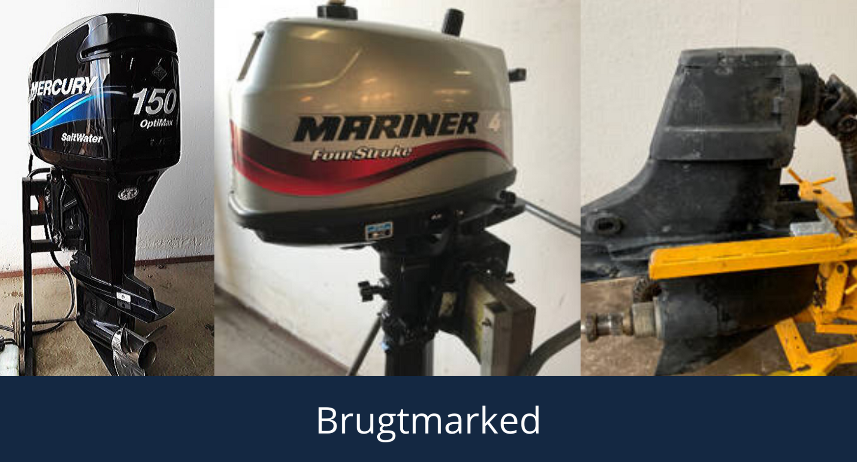 brugt påhængsmotor drev indenbordsmotor sejldrev